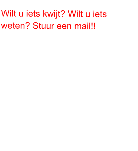 Wilt u iets kwijt? Wilt u iets weten? Stuur een mail!!  Een geschiedenis is nooit compleet.: •	Hebt u foto’s van dorpsgezichten, vroegere dorpsbewoners of wat dan ook van Mussel, ik ben natuurlijk in hoge mate geïnteresseerd.   •	Mensen met de achternaam WEVER die niet zijn opgenomen in deze genealogie maar wel de naam van hun (groot)ouders hebben gevonden, wil ik vragen te reageren. Ik wil dan graag weten uw naam, uw beroep, de namen van uw ouders, uw geboortedatum en -plaats en eventuele huwelijksdatum en -plaats. Vanzelfsprekend ook dezelfde gegevens van uw eventuele (ex)partner (ook als u samenwonend bent of was ) en uw  eventuele kinderen. En natuurlijk ben ik erg blij met een familiefoto!!